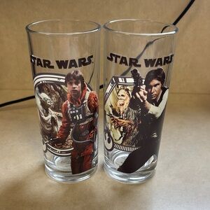 Star Wars Yoda Luke Hans Solo Chewbacca Glass Set